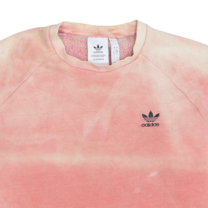 Adidas Womens Pink Tie Dye Crew Neck Sweatshirt Size S Primegreen