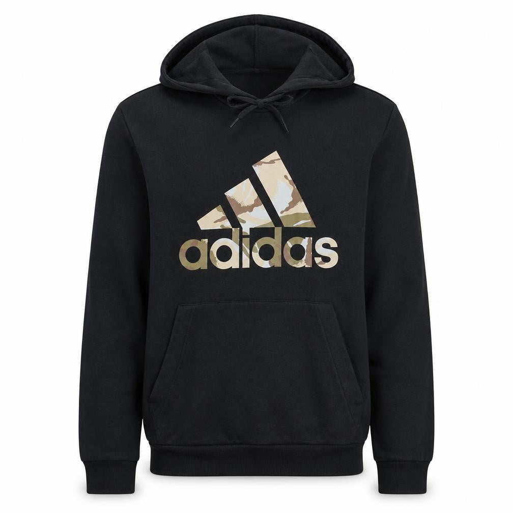 adidas Mens Black Pullover Hoodie Small Logo Sportswear