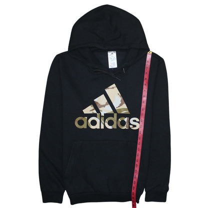 adidas Mens Black Pullover Hoodie Small Logo Sportswear