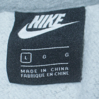Nike Men's Grey Pullover Hoodie L Sports Fleece Sweatshirt