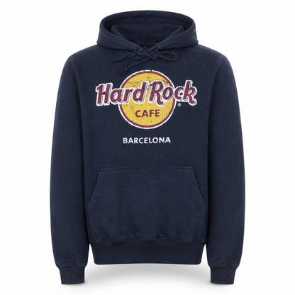 Mens UK Size S Hard Rock Cafe Blue Pullover Hoodie