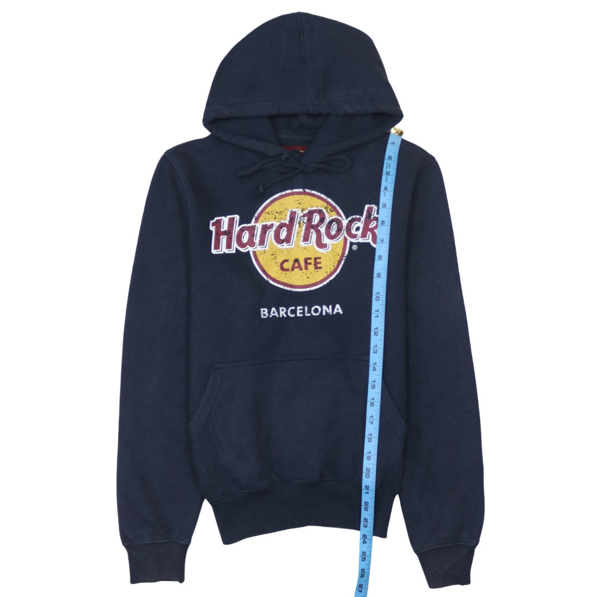Mens UK Size S Hard Rock Cafe Blue Pullover Hoodie