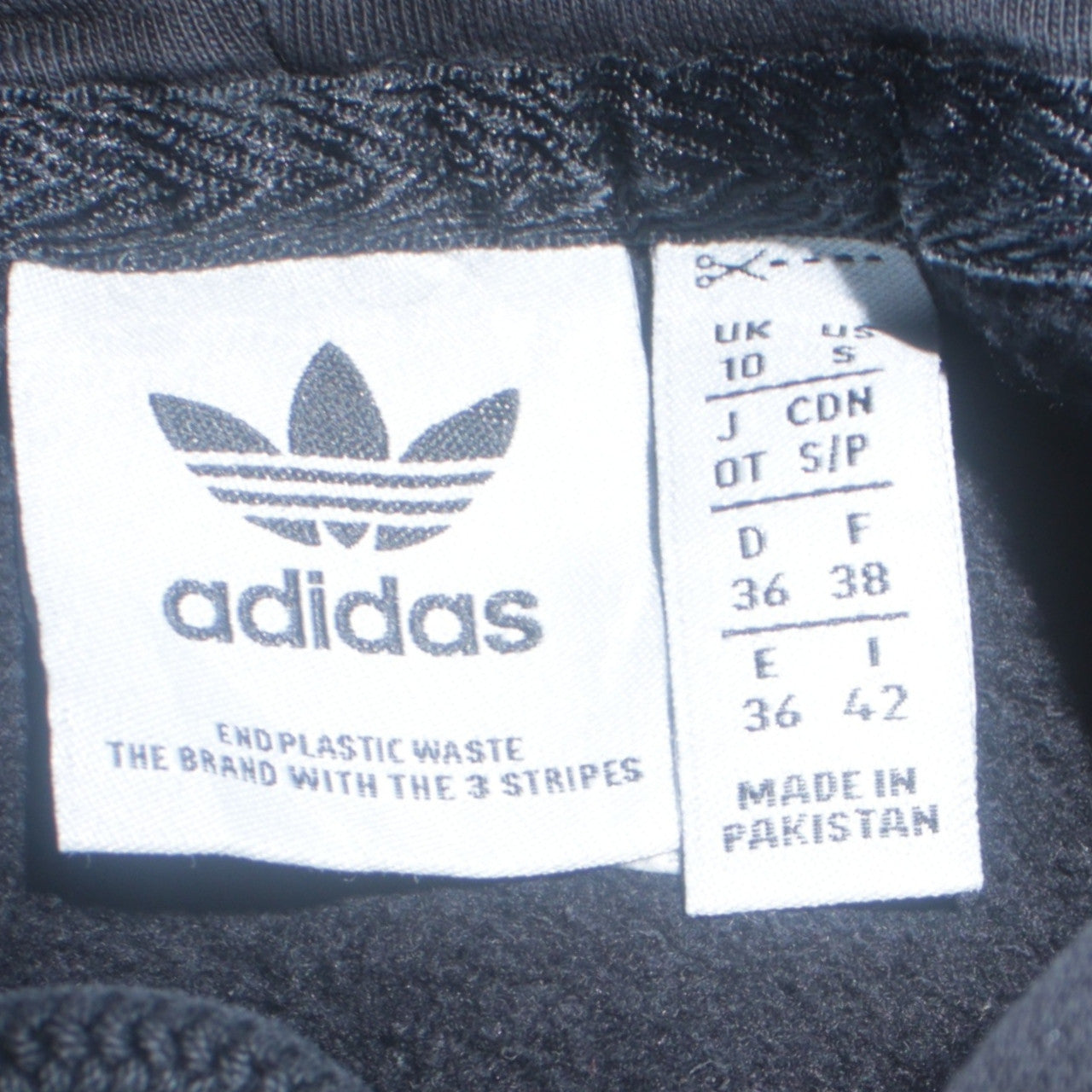 Womens UK Size 10 adidas Black Pullover Hoodie