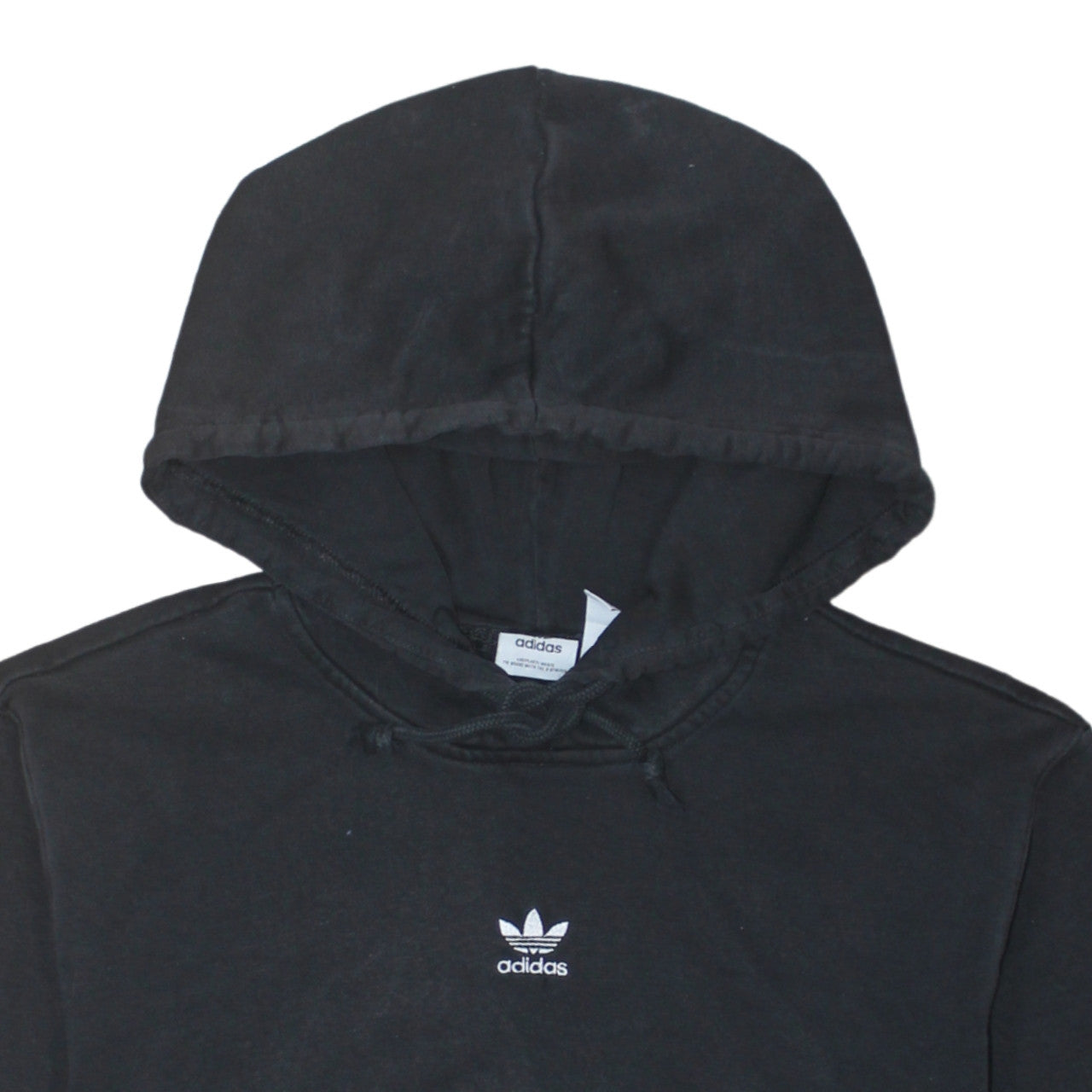 Womens UK Size 10 adidas Black Pullover Hoodie