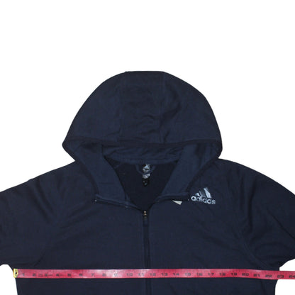 adidas Men's Blue Full Zip Hoodie Size L Sports Fleece Jacket