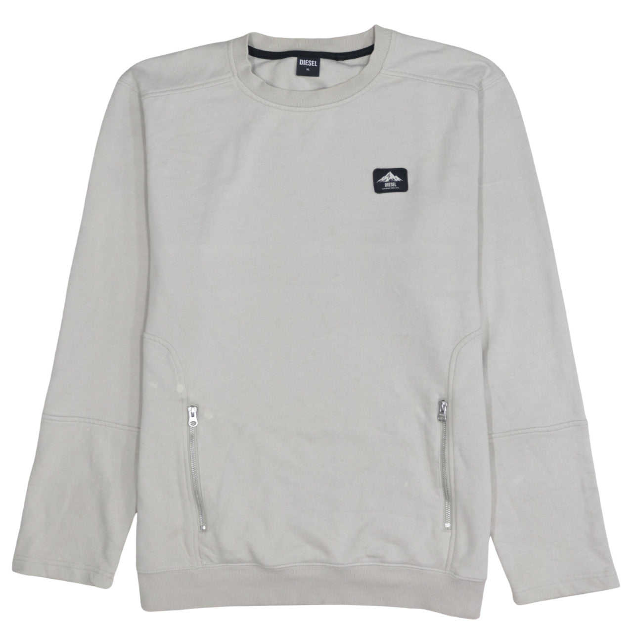 Mens UK Size XL Diesel Beige Pullover Sweatshirt