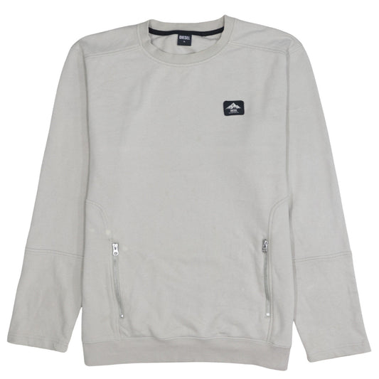 Mens UK Size XL Diesel Beige Pullover Sweatshirt