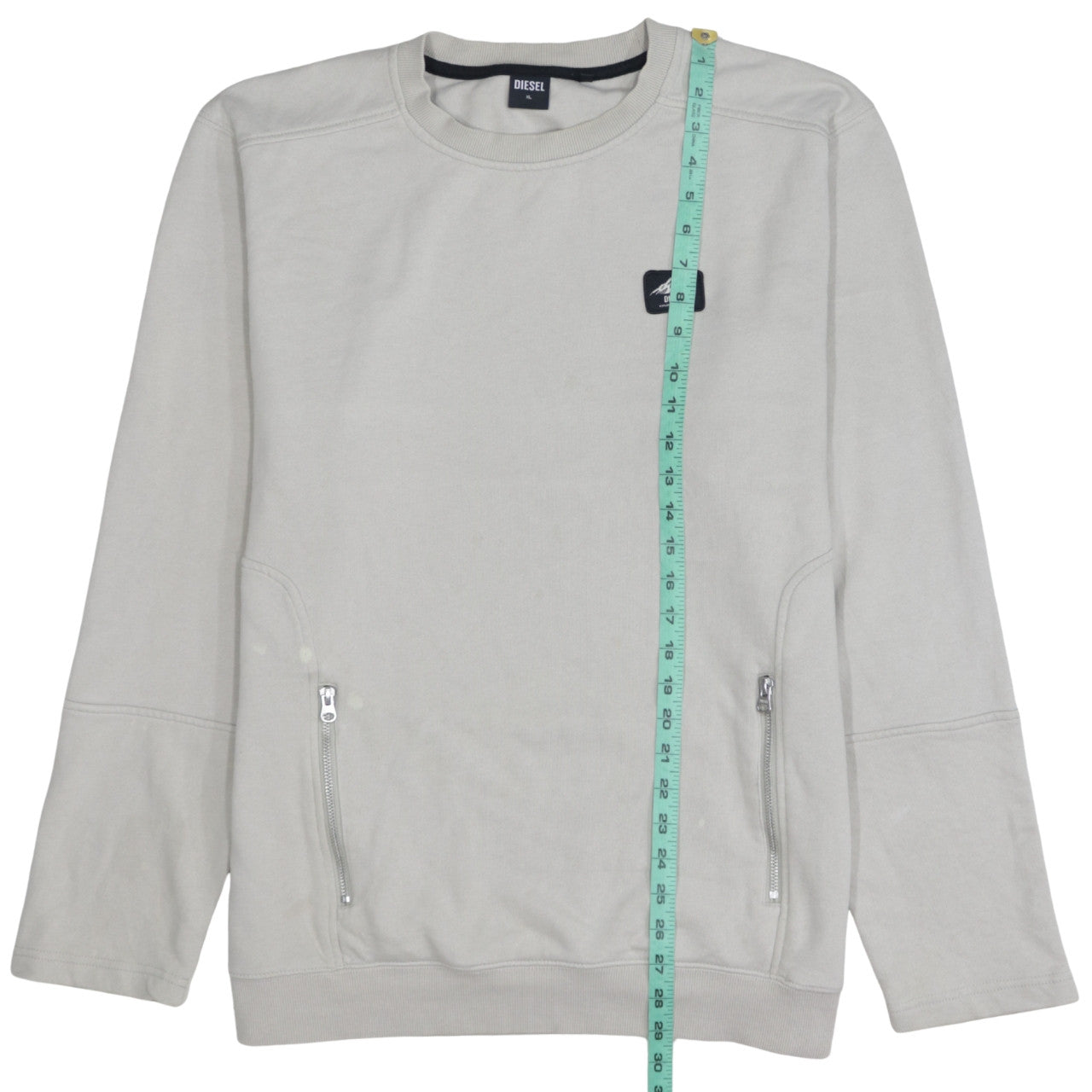 Mens UK Size XL Diesel Beige Pullover Sweatshirt