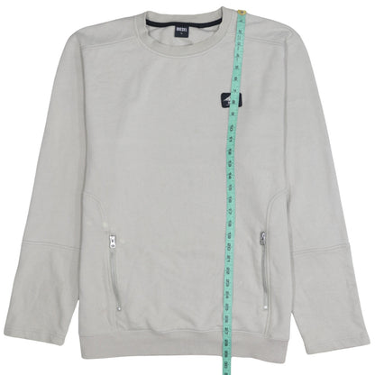 Mens UK Size XL Diesel Beige Pullover Sweatshirt