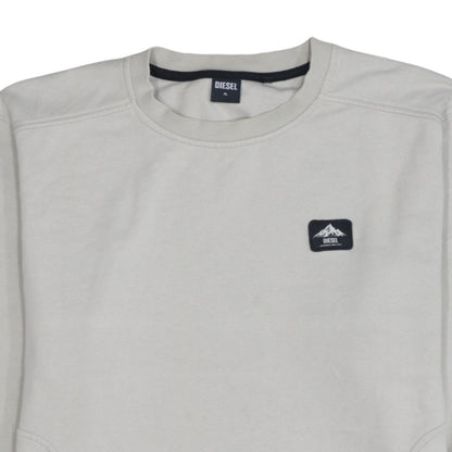 Mens UK Size XL Diesel Beige Pullover Sweatshirt