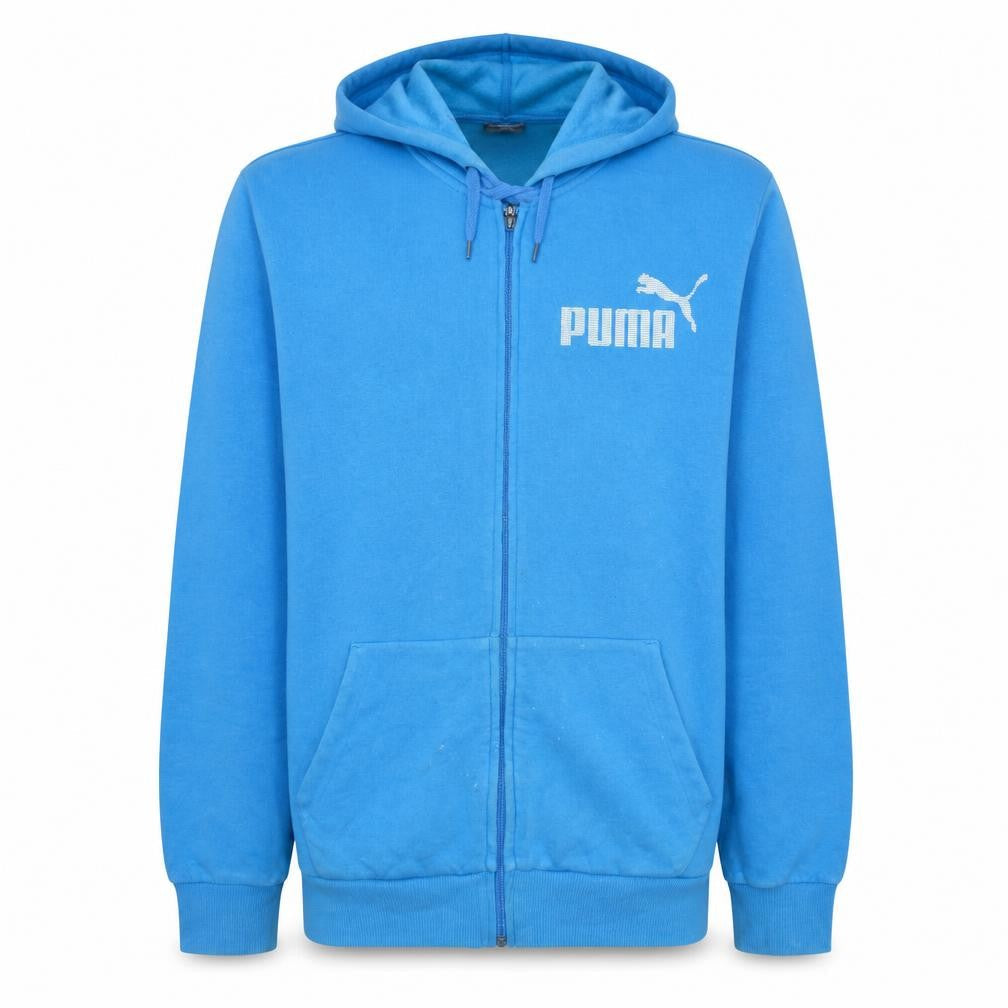 Mens UK Size L PUMA Blue Full Zip Hoodie
