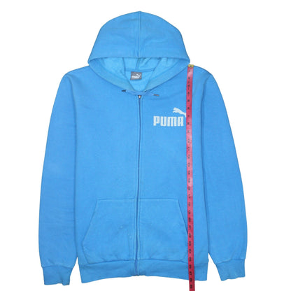 Mens UK Size L PUMA Blue Full Zip Hoodie