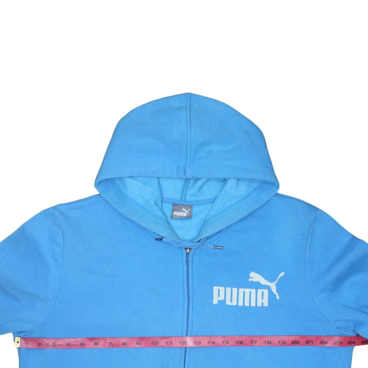Mens UK Size L PUMA Blue Full Zip Hoodie