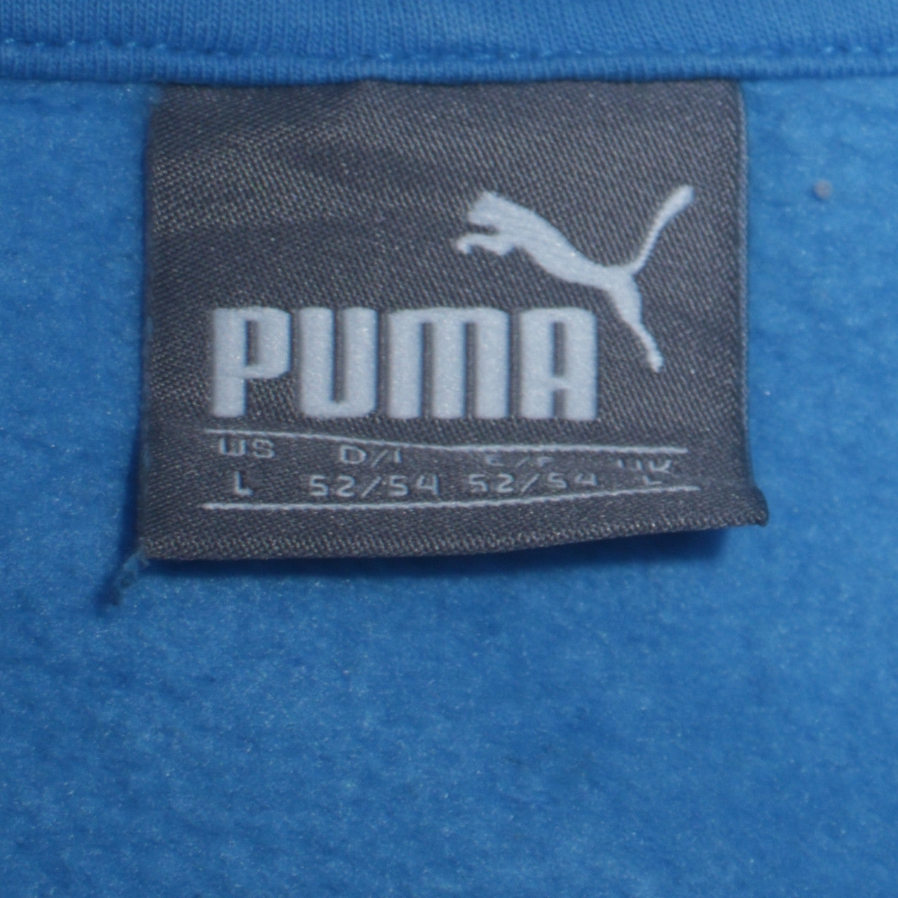 Mens UK Size L PUMA Blue Full Zip Hoodie