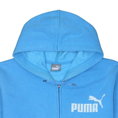 Mens UK Size L PUMA Blue Full Zip Hoodie