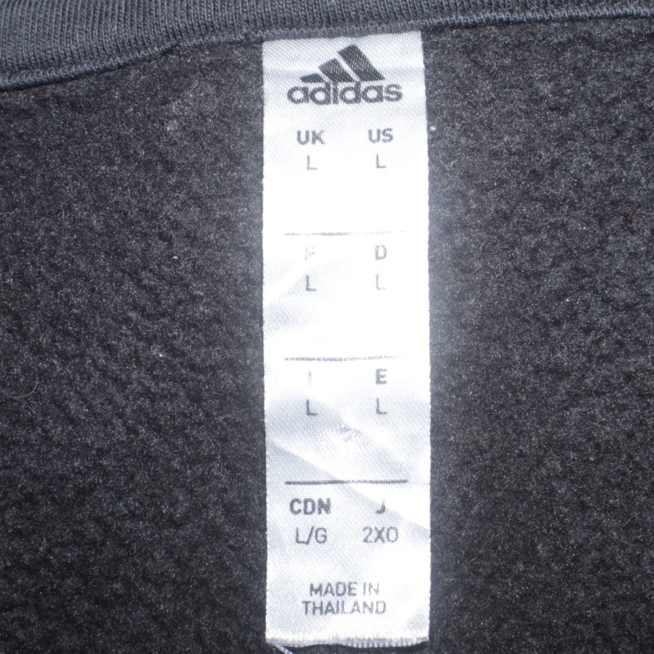 Mens UK Size L adidas Black Pullover Hoodie
