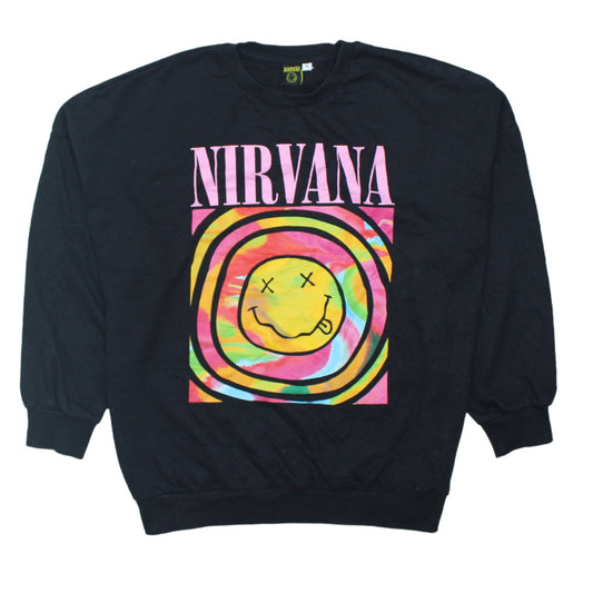 Womens UK Size XL Nirvana Black Pullover Sweatshirt