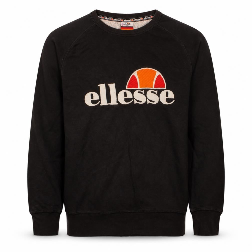 Mens UK Size XS ellesse Black Pullover Sweatshirt