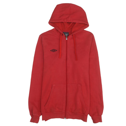 Mens UK Size M Umbro Red Full Zip Hoodie