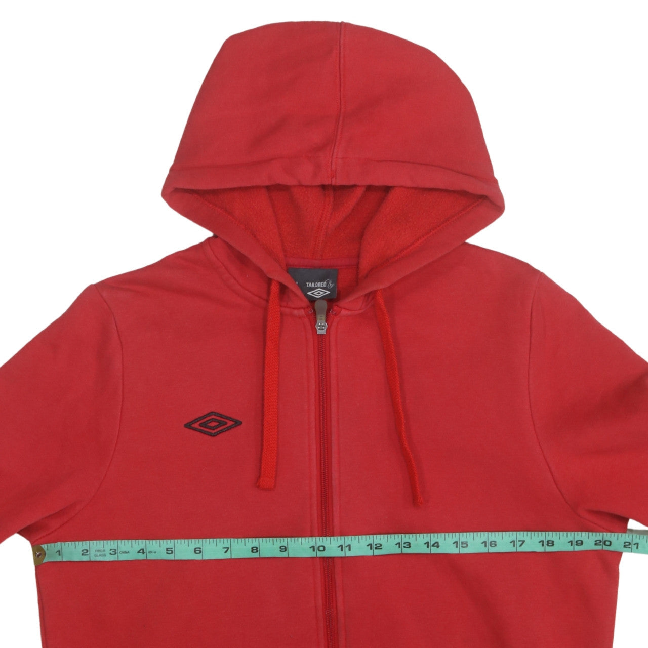 Mens UK Size M Umbro Red Full Zip Hoodie