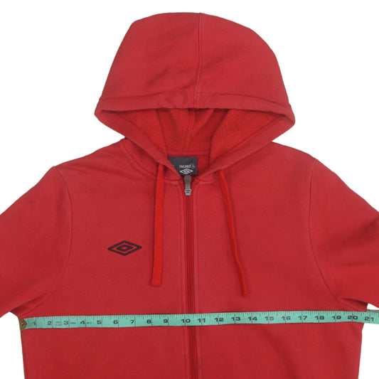 Mens UK Size M Umbro Red Full Zip Hoodie