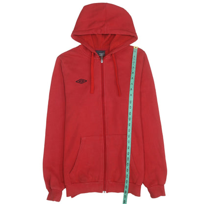 Mens UK Size M Umbro Red Full Zip Hoodie
