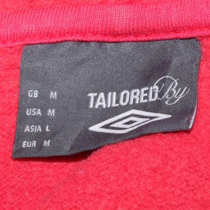 Mens UK Size M Umbro Red Full Zip Hoodie
