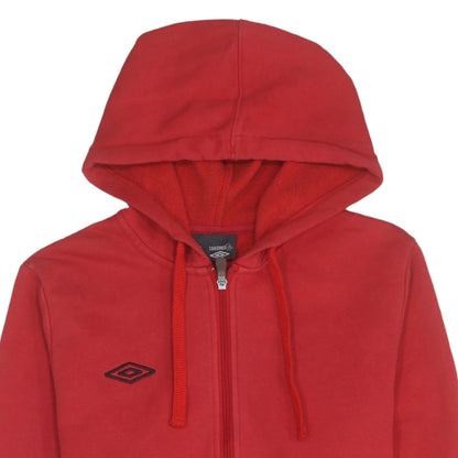 Mens UK Size M Umbro Red Full Zip Hoodie