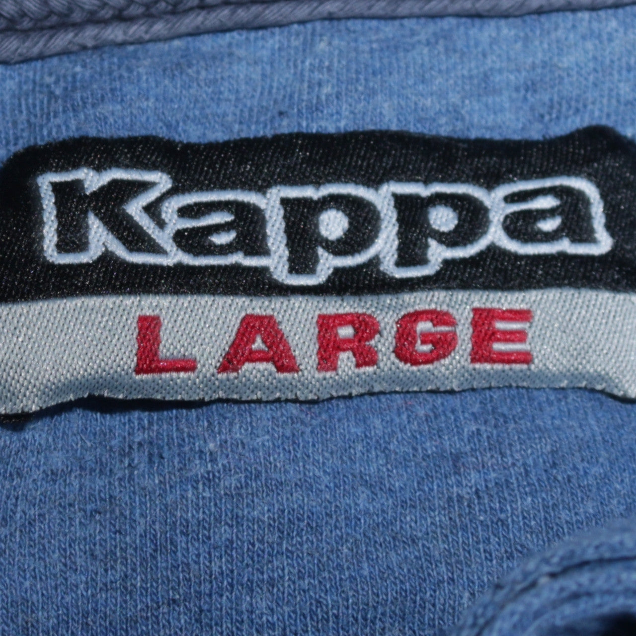 Mens UK Size L Kappa Blue Henley Sweatshirt