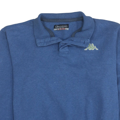 Mens UK Size L Kappa Blue Henley Sweatshirt