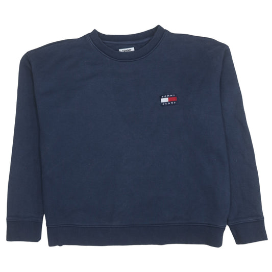 Mens UK Size XL Tommy Jeans Blue Pullover Sweatshirt