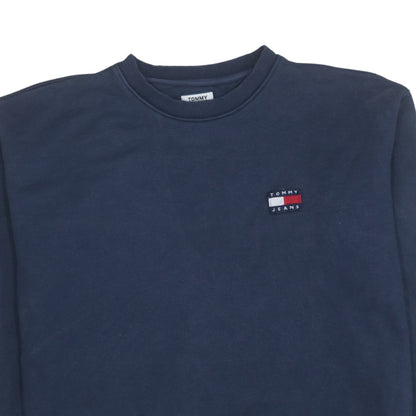 Mens UK Size XL Tommy Jeans Blue Pullover Sweatshirt