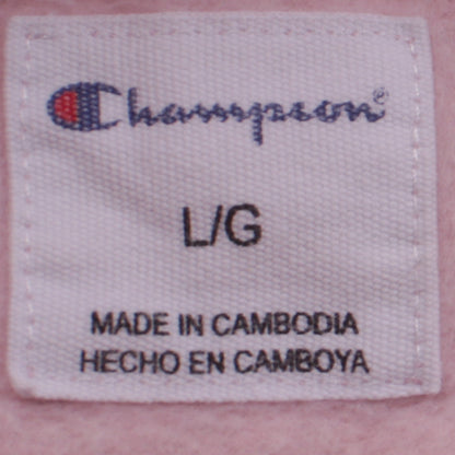 Womens UK Size L Champion Pink Pullover Hoodie