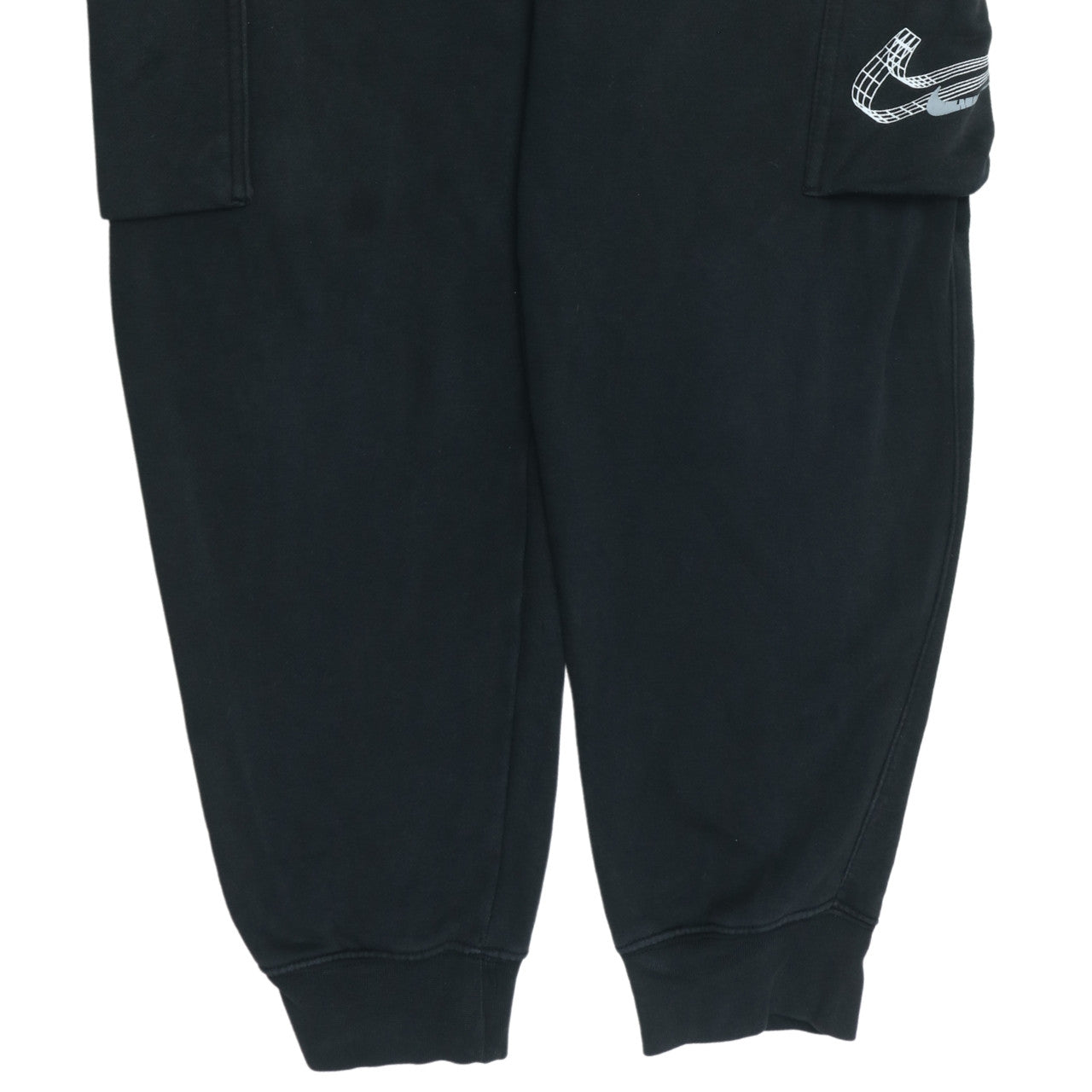 Mens UK Size M Nike Regular Fit Cargo Black Trousers