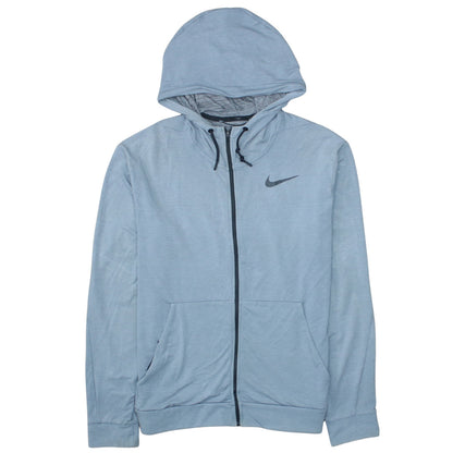 Mens UK Size L Nike Blue Full Zip Hoodie