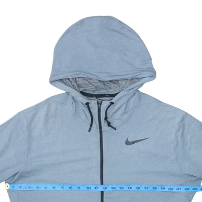Mens UK Size L Nike Blue Full Zip Hoodie