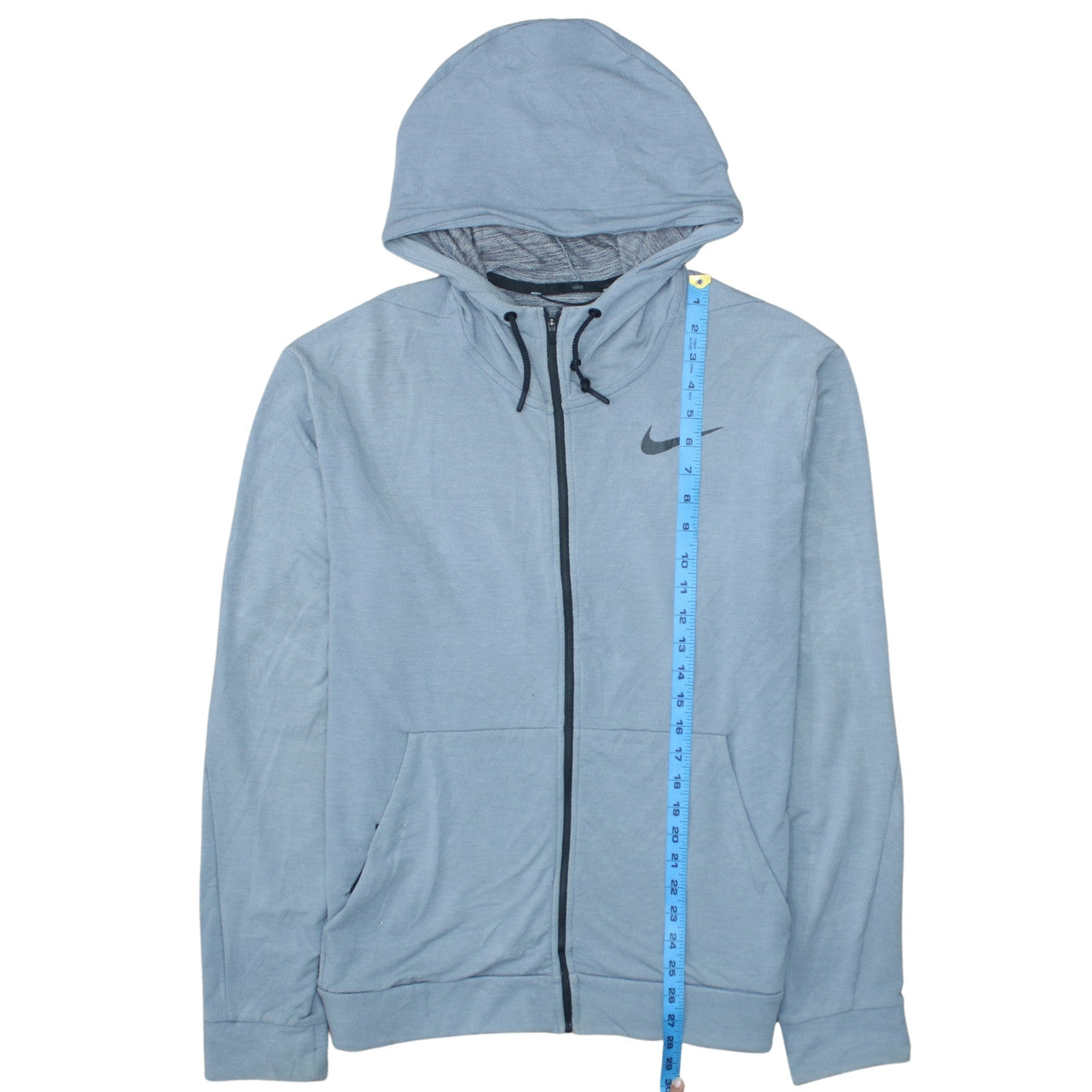 Mens UK Size L Nike Blue Full Zip Hoodie