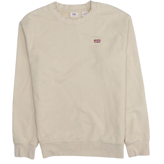 Womens UK Size 2XS Levi's Beige Pullover Sweatshirt