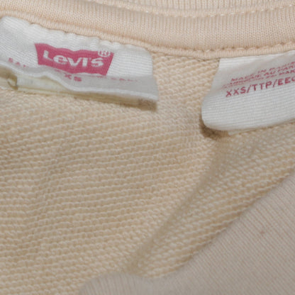 Womens UK Size 2XS Levi's Beige Pullover Sweatshirt