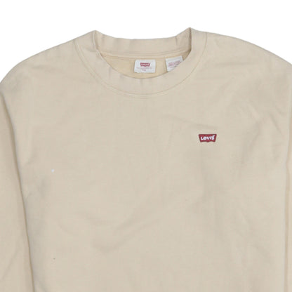 Womens UK Size 2XS Levi's Beige Pullover Sweatshirt