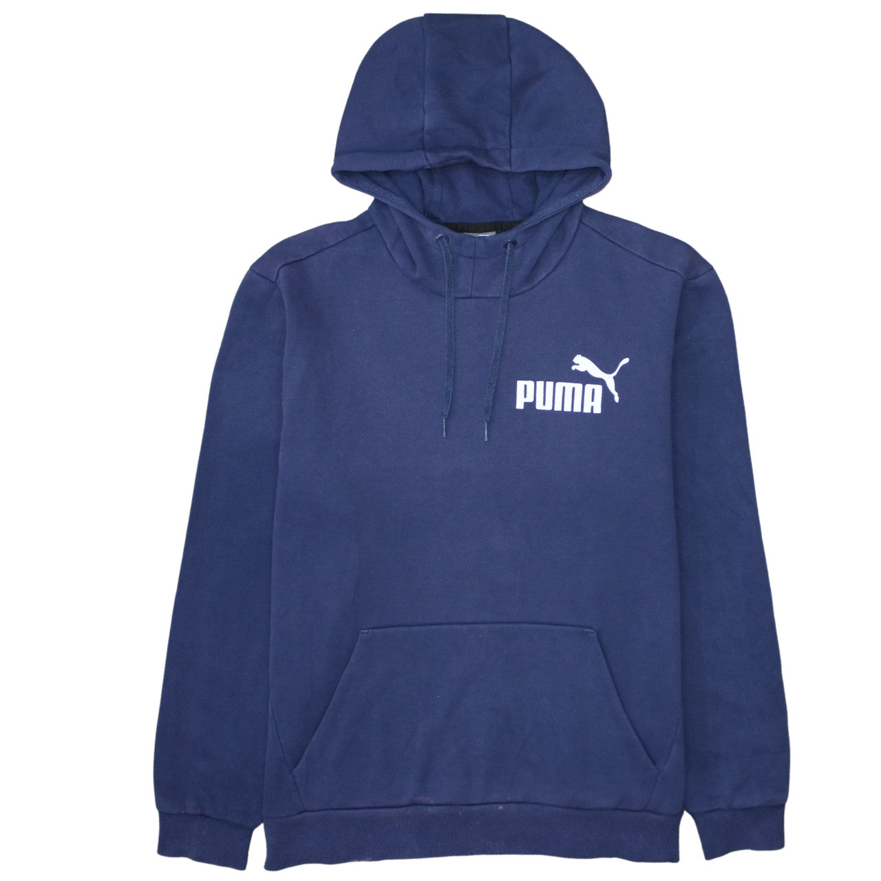 Mens UK Size L PUMA Blue Pullover Hoodie