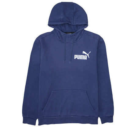Mens UK Size L PUMA Blue Pullover Hoodie