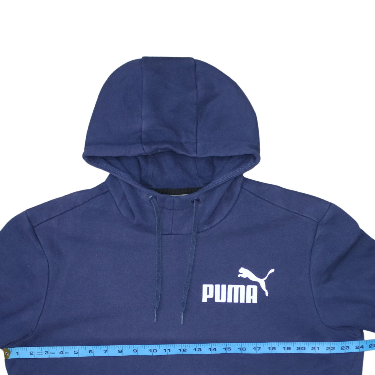 Mens UK Size L PUMA Blue Pullover Hoodie