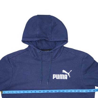 Mens UK Size L PUMA Blue Pullover Hoodie