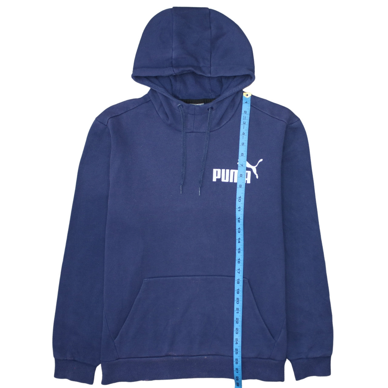 Mens UK Size L PUMA Blue Pullover Hoodie