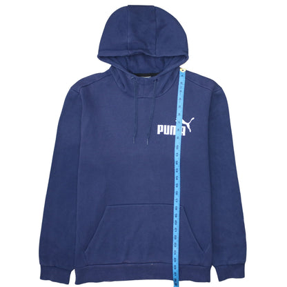 Mens UK Size L PUMA Blue Pullover Hoodie
