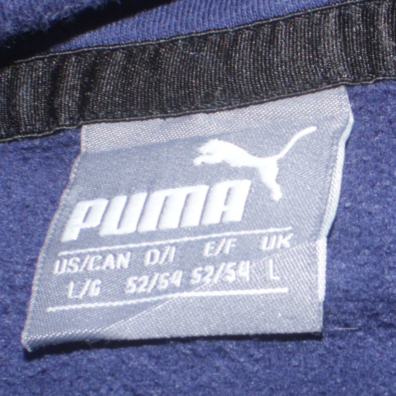 Mens UK Size L PUMA Blue Pullover Hoodie