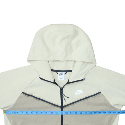 Womens UK Size L Nike Beige Full Zip Hoodie