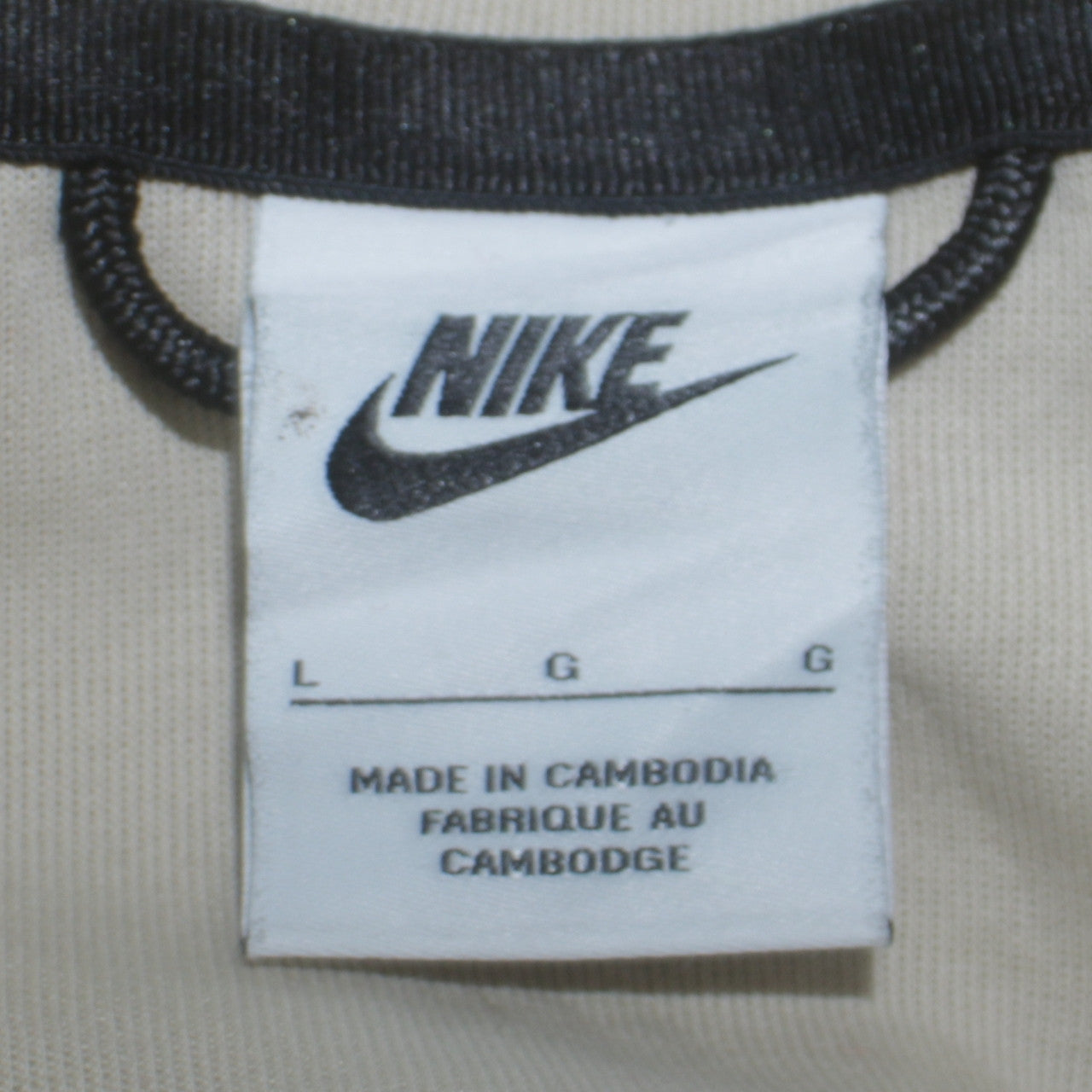 Womens UK Size L Nike Beige Full Zip Hoodie