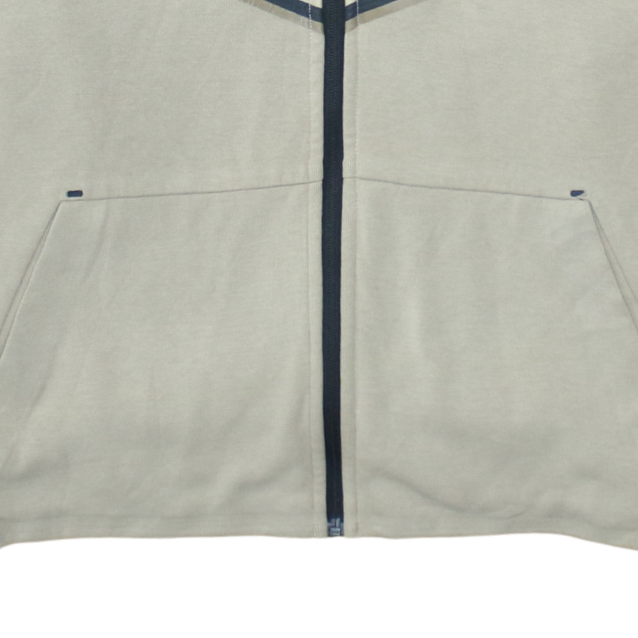 Womens UK Size L Nike Beige Full Zip Hoodie
